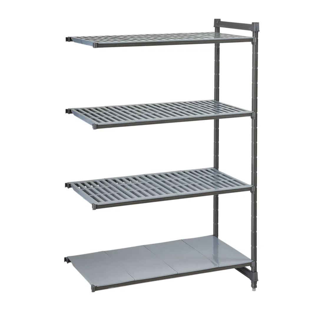 Cambro CBA244884VS4580 Camshelving® Basics Plus Add-On Unit w/ 3 Vented and 1 Solid Shelf - 24" x 48" x 84"