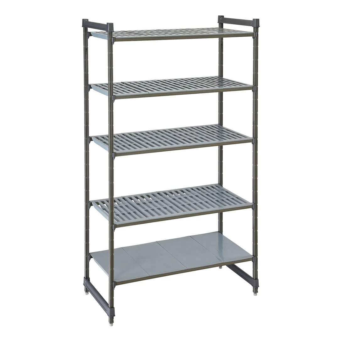 Cambro CBU243084VS5580 Camshelving® Basics Plus Starter Unit w/ 4 Vented and 1 Solid Shelf - 24" x 30" x 84"