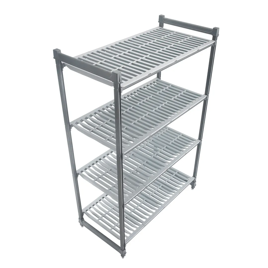 Cambro CBU244272V4580 Camshelving® Basics Plus Vented 4-Shelf Starter Unit - 24" x 42" x 72"