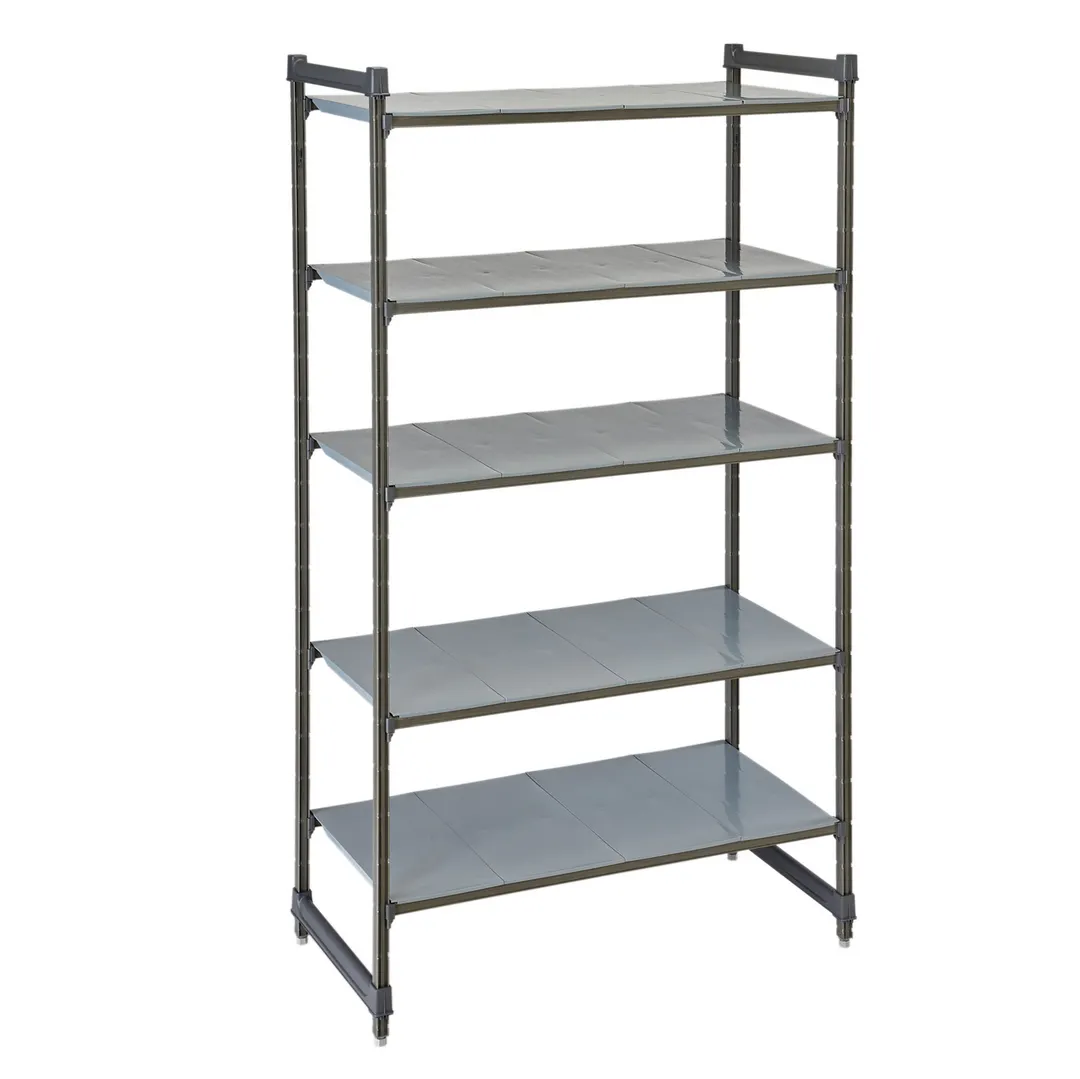 Cambro CBU246084S5580 Camshelving® Basics Plus Solid 5-Shelf Starter Unit - 24" x 60" x 84"t