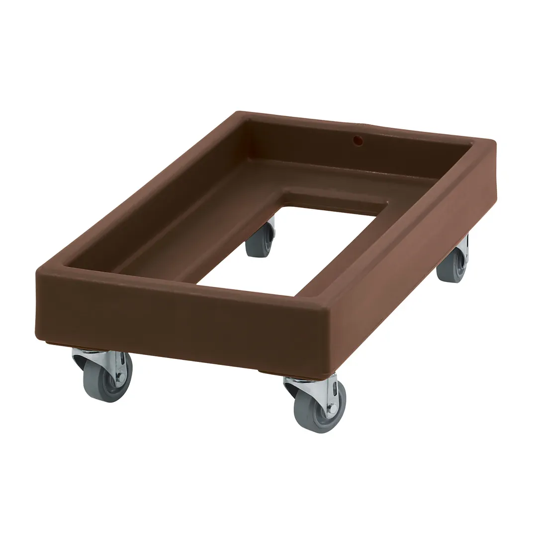 Cambro CD1327131 Dark Brown Camdolly for Milk Crates w/ 300 lb Capacity
