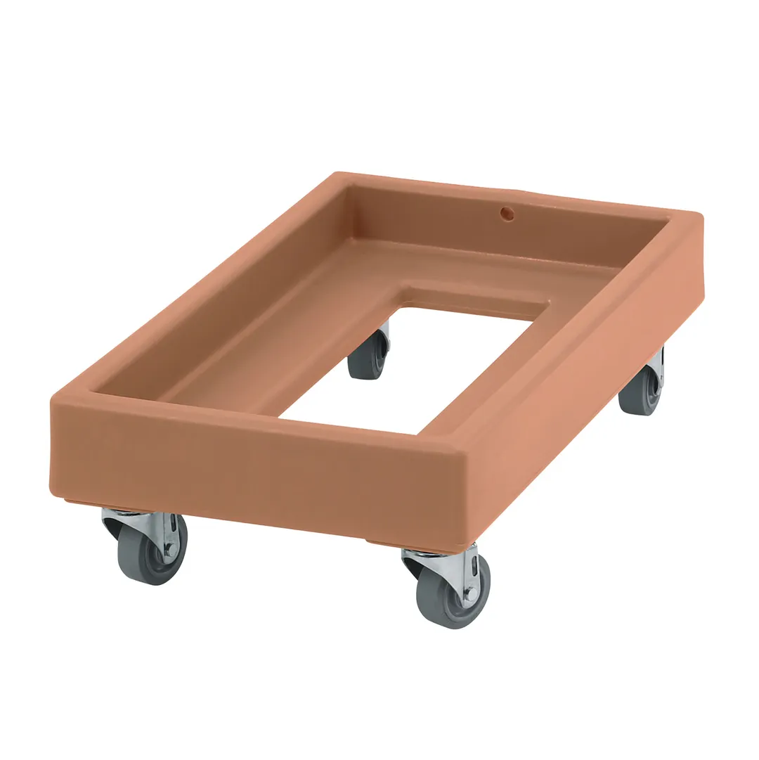 Cambro CD1327157 Coffee Beige Camdolly Milk Crate Dolly w/ 300 lb Capacity