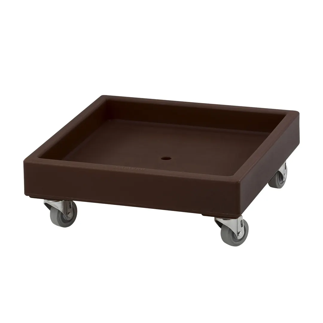 Cambro CD2020131 Camdolly Dark Brown Polyethylene Glass Rack Dolly 300 lb Capacity 22.5x22.5x8.25in