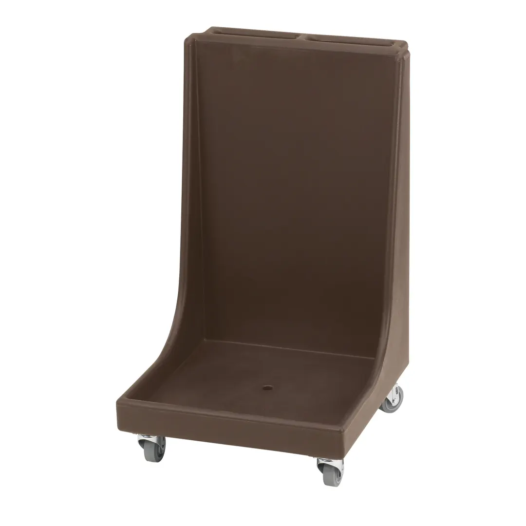 Cambro CD2020H131 Camdolly Dark Brown Glass Rack Dolly with Handle, 350 lb Capacity, 25.875L x 22.1875W x 36.875H