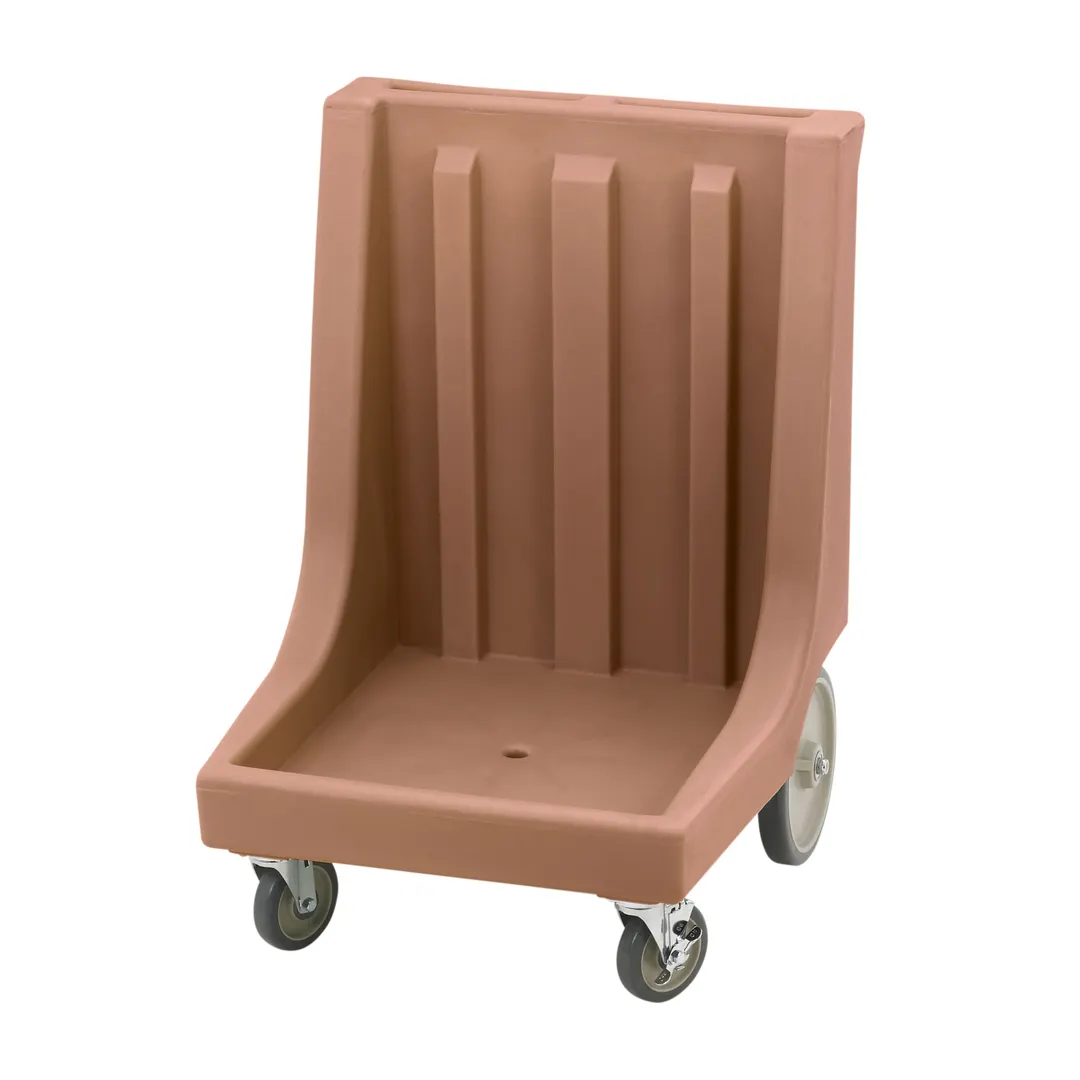 Cambro CD2020HB157 Camdolly Coffee Beige Dish Rack Dolly with Handle, 350 lb Capacity, 26.5L x 26.25W x 36.625H