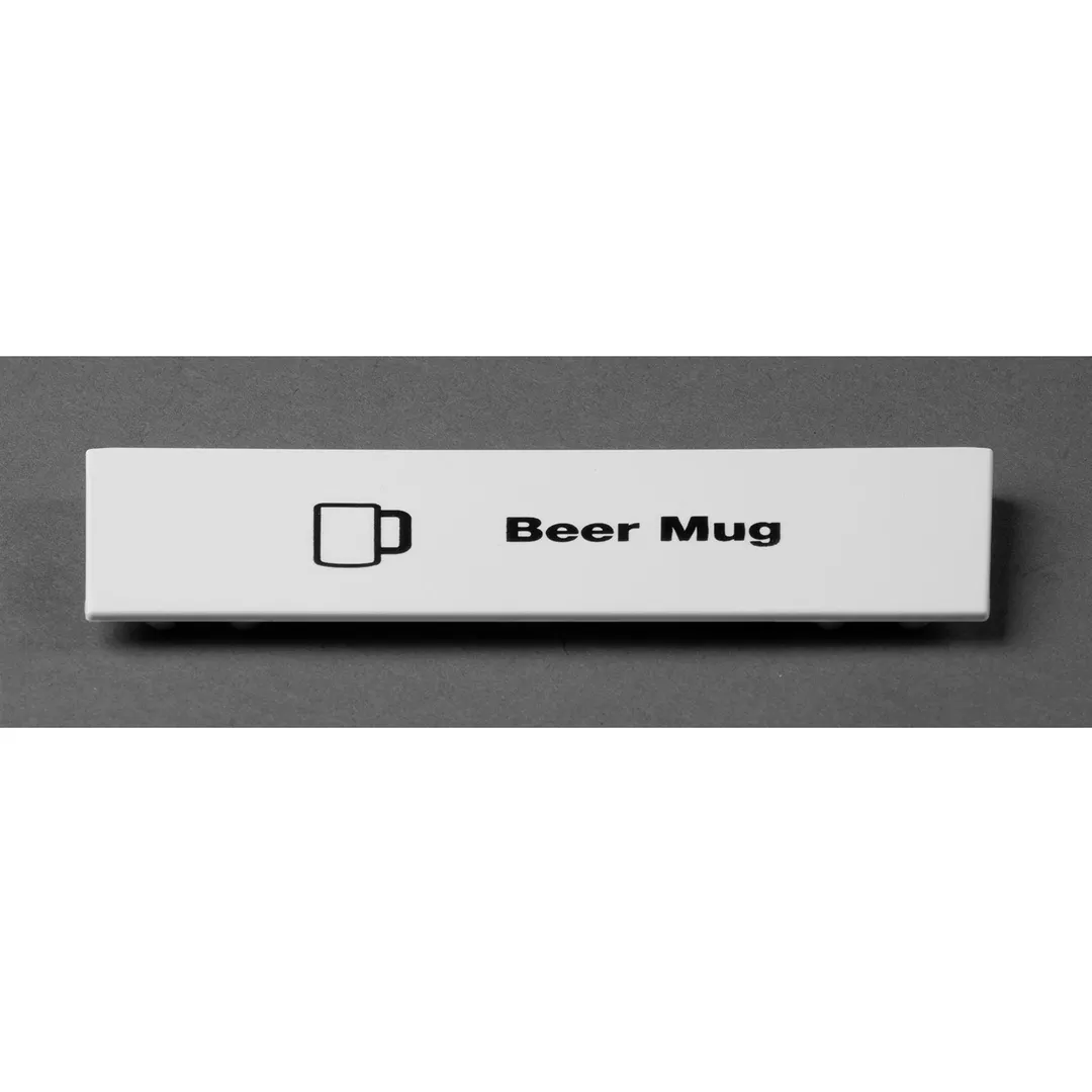 Cambro CECBM6000 Camrack Extender ID Clip, 5"L x 1-9/16"H, White ABS, Snap-On Beer Mug Label, Dishwasher Rack Accessory