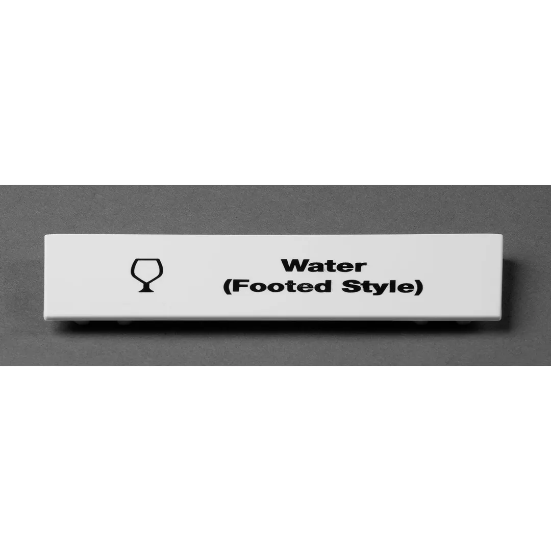 Cambro CECWF6000 Camrack Extender ID Clip, 5"L x 1-9/16"H, White, Snap-On, for All Camracks, Pre-Printed 'Water (Footed Style)'