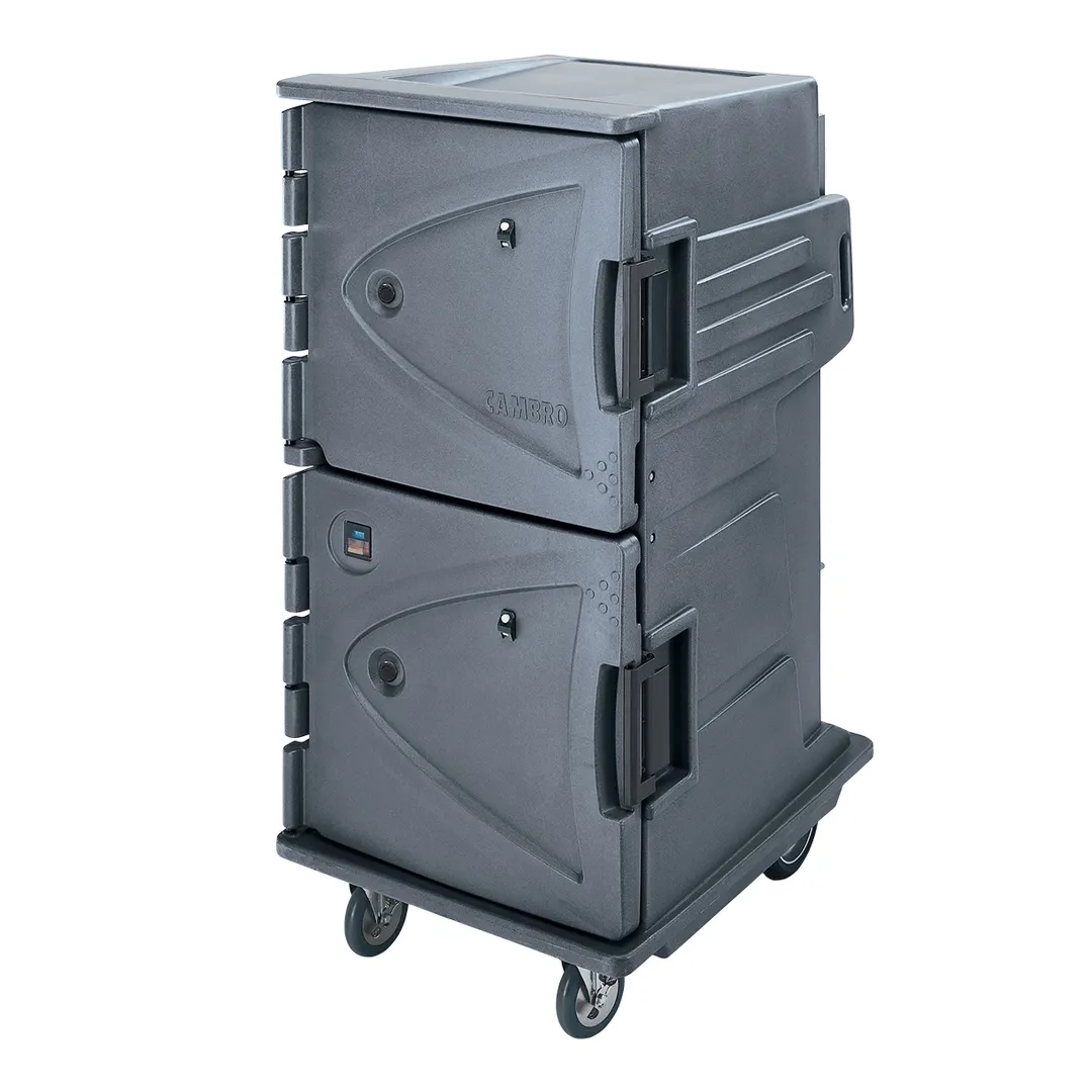 Cambro CMBHC1826TBF191 Camtherm Hot/Cold Cart, 30.5"W x 39"D x 64.4"H, 2-Compartment, Double Door, ENERGY STAR, 1570W, 110V