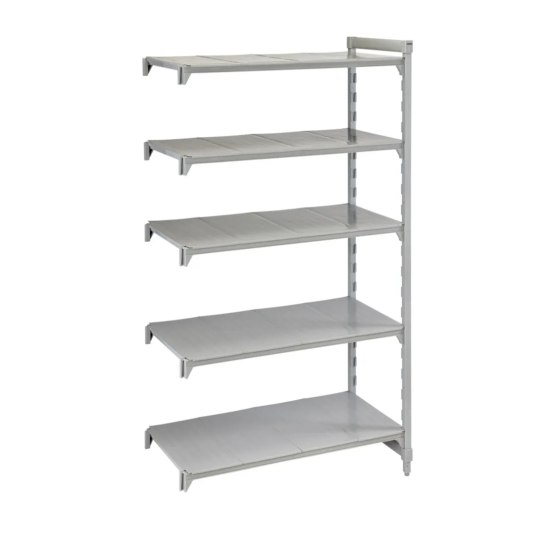 Cambro CPA185464V5480 Camshelving® Premium Vented 5-Shelf Add-On Shelving Unit - 18" x 54" x 64"