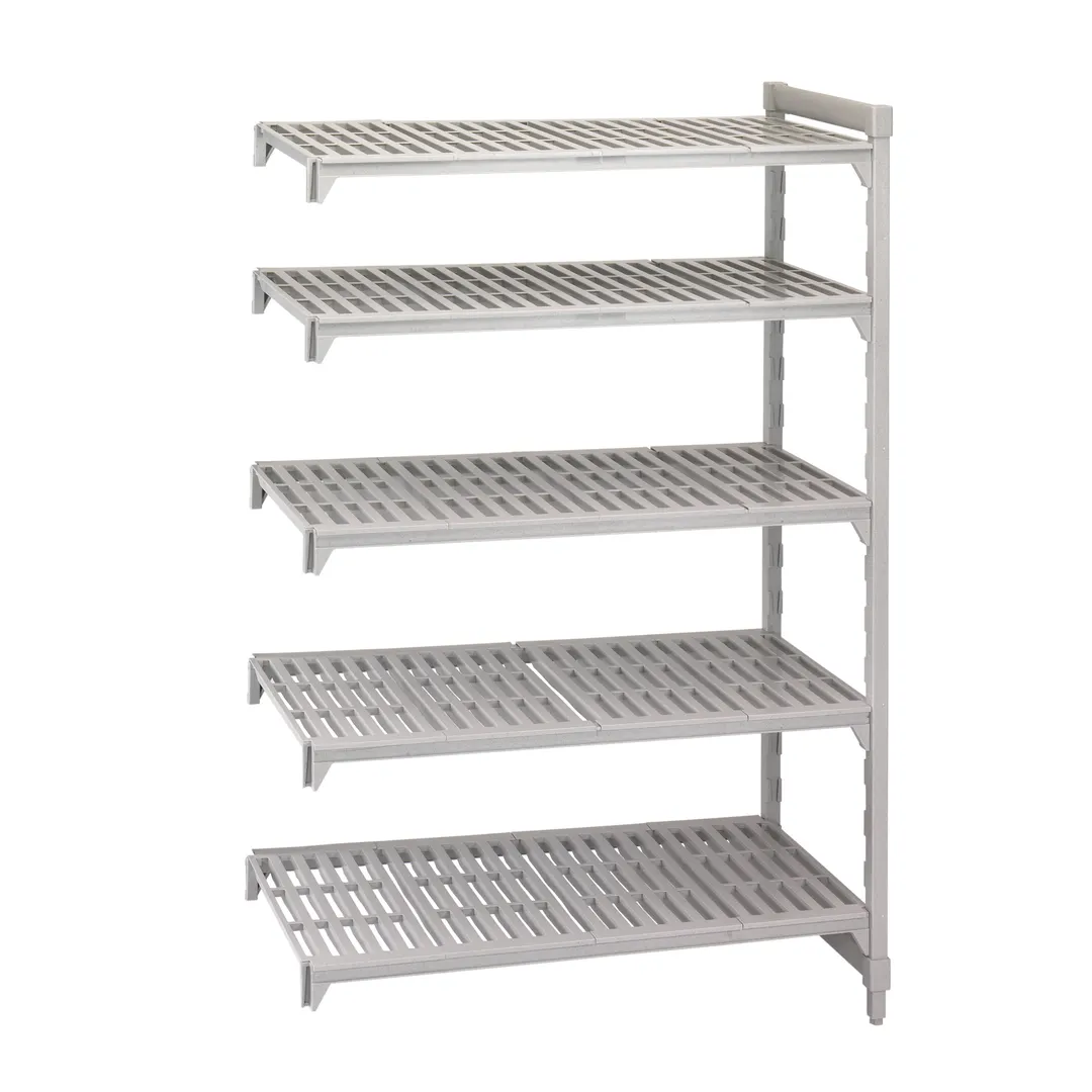Cambro CPA186064V5480 Camshelving® Premium Vented 5-Shelf Add-On Shelving Unit - 18" x 60" x 64"