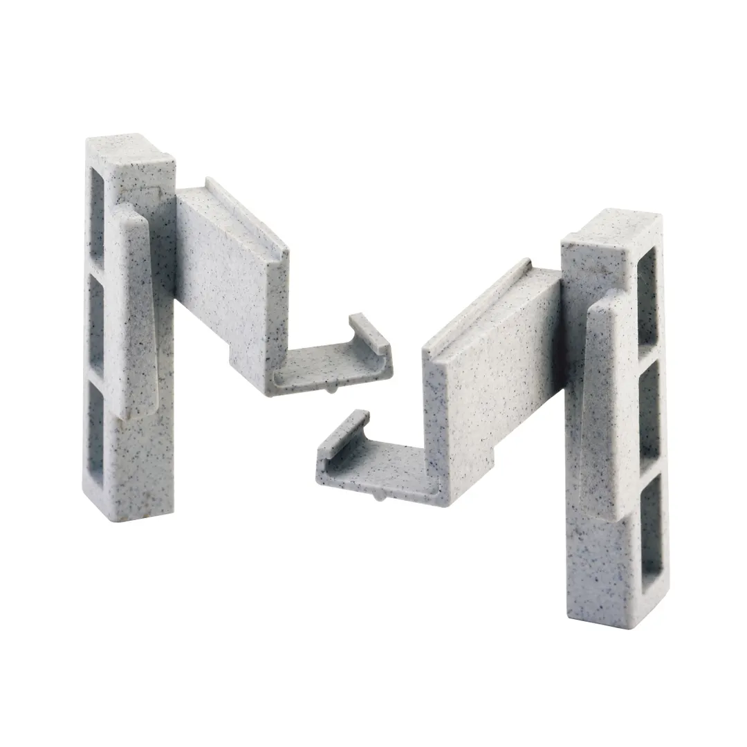 Cambro CPCC8480 Camshelving Premium Corner Connector Set, Left & Right, Speckled Gray, Sold per Set