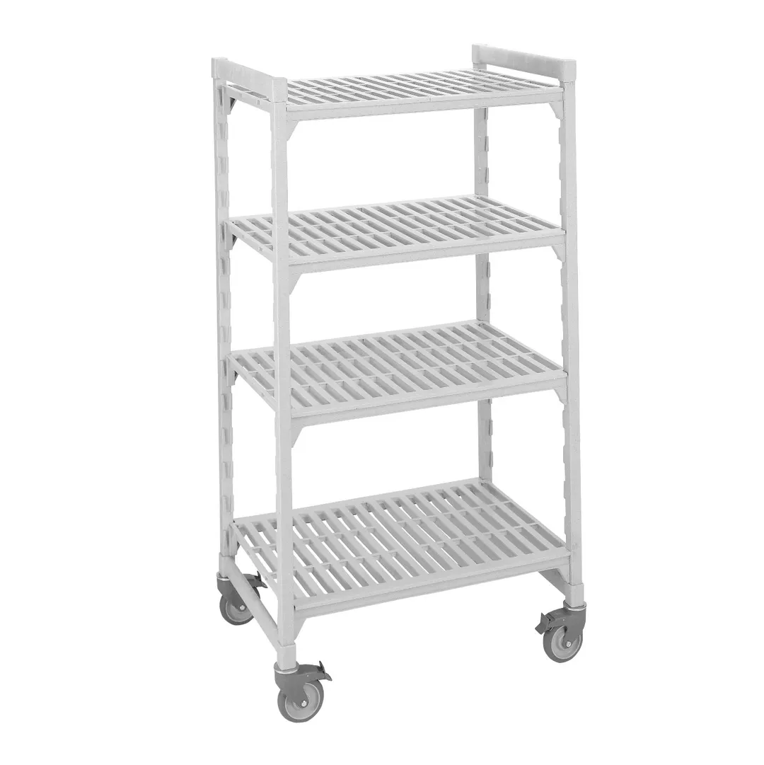 Cambro CPHU214275S4480 Camshelving® Premium 4-Shelf Solid Mobile Starter Unit - 21" x 42" x 75"