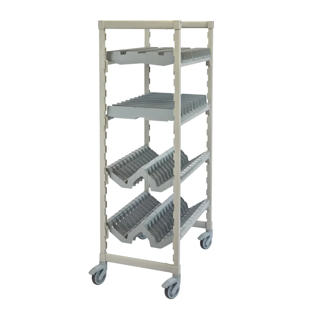 Cambro CPMU243675DD480 24" x 36" x 75" Camshelving® Premium Series Mobile Drying Unit, Speckled Gray