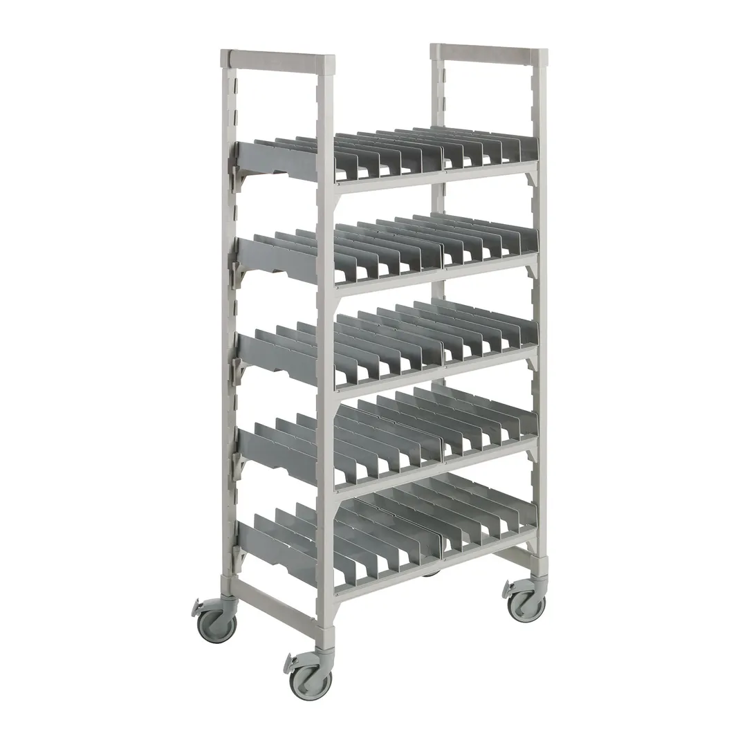 Cambro CPMU243675DDPKG 36" x 24" x 75" Camshelving® Premium Series Dome Drying Rack, Speckled Gray 