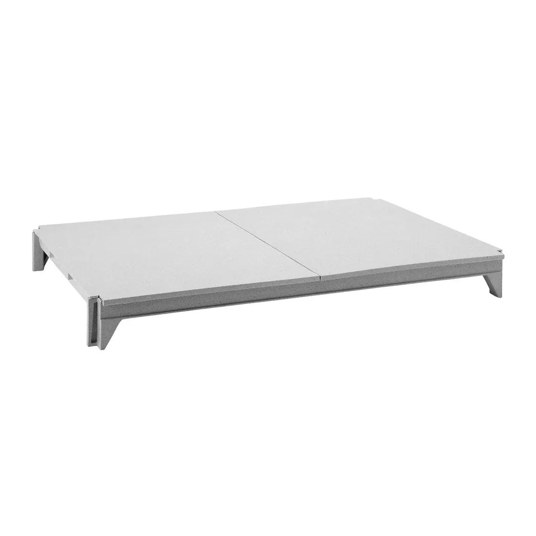 Cambro CPSK2148S1480 Camshelving Premium Shelf Plate Kit, 21"W x 48"L, Solid Reinforced Polypropylene, Speckled Gray, Antimicrobial, NSF Listed
