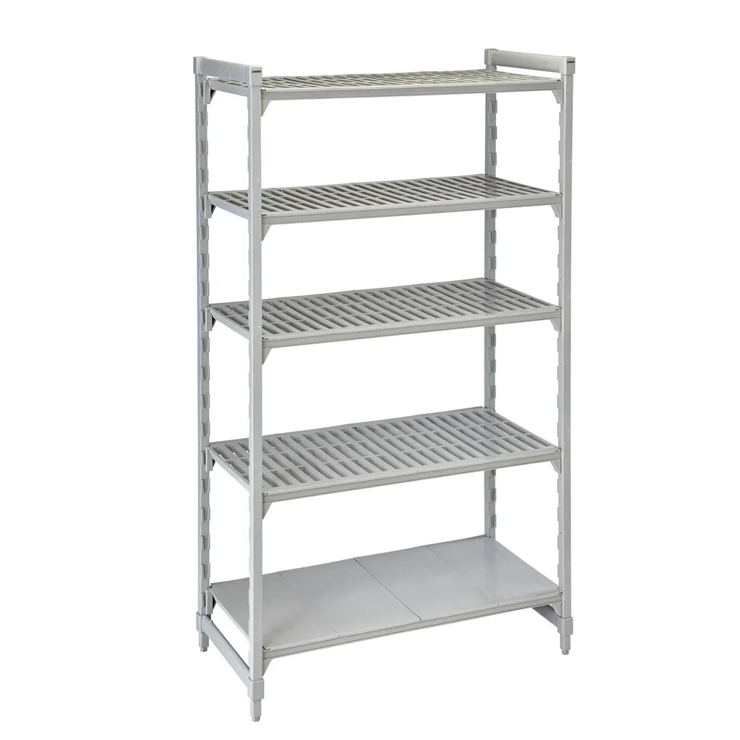 Cambro CPU214284VS5PKG Camshelving® Premium 5-Shelf Vented/Solid Starter Unit - 21" x 42" x 84"