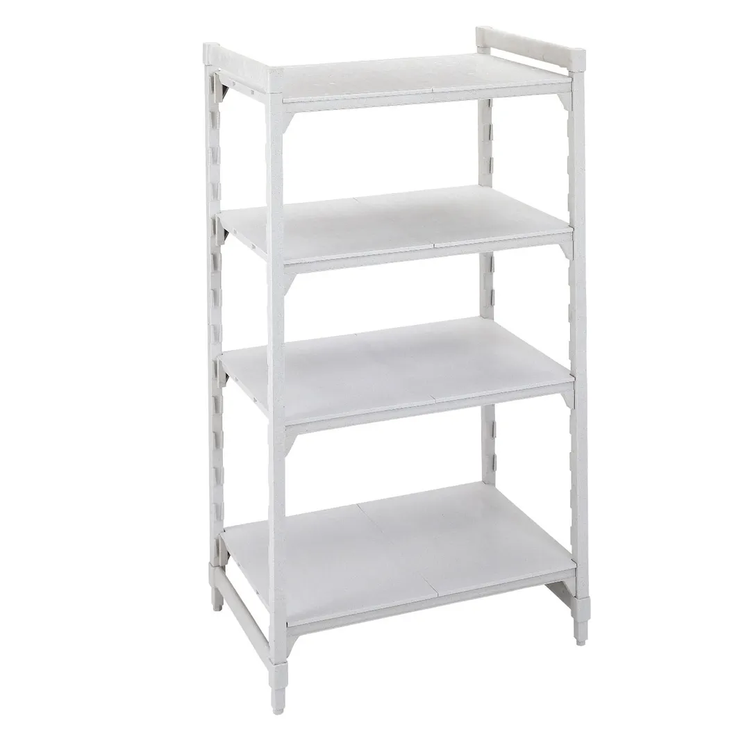 Cambro CPU244272S4480 Camshelving® Premium Solid 4-Shelf Starter Shelving Unit - 24" x 42" x 72"
