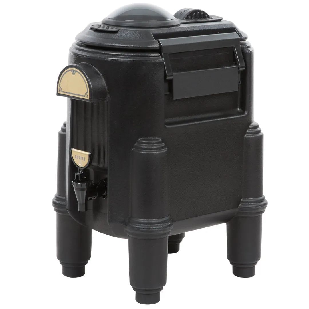 Cambro CSR3110 Camserver 3‑Gallon Insulated Dispenser, Black Plastic 13.25"W x 18.25"D x 23.5"H NSF