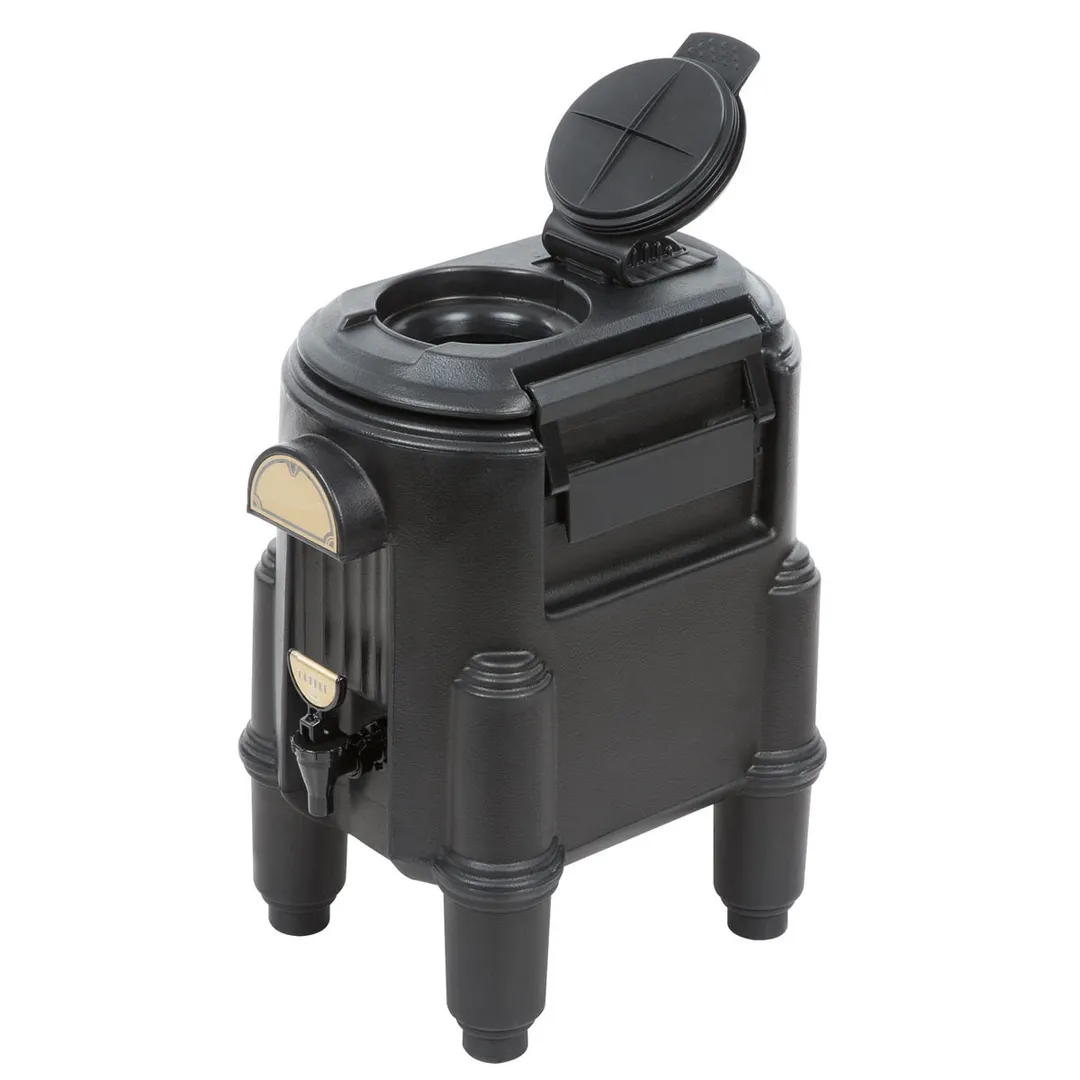 Cambro CSR3110 Camserver 3‑Gallon Insulated Dispenser, Black Plastic 13.25"W x 18.25"D x 23.5"H NSF