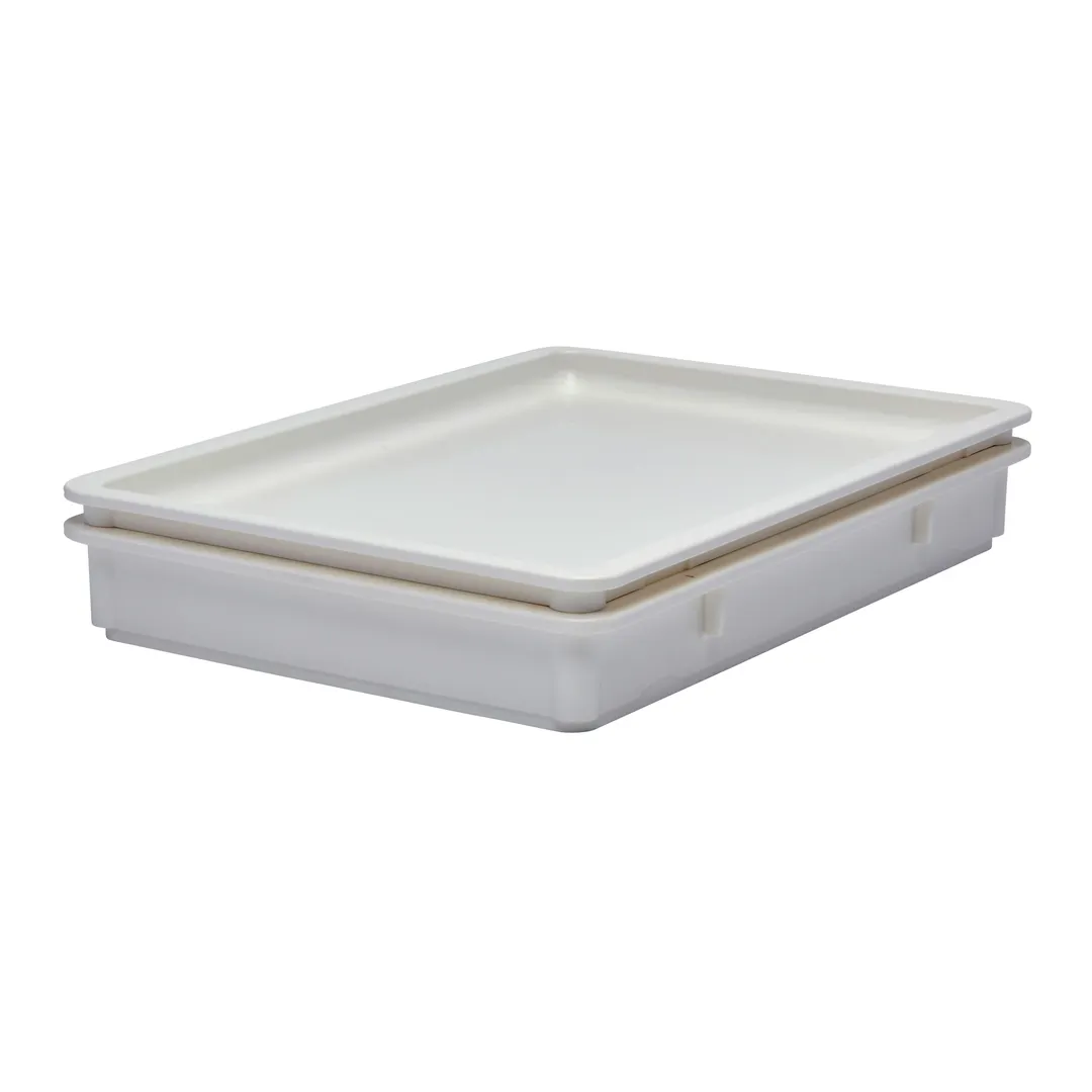 Cambro DB18263P148 Pizza Dough Box, 26" L x 18" W x 3" D, White PP, Dishwasher & Chemical Safe, NSF