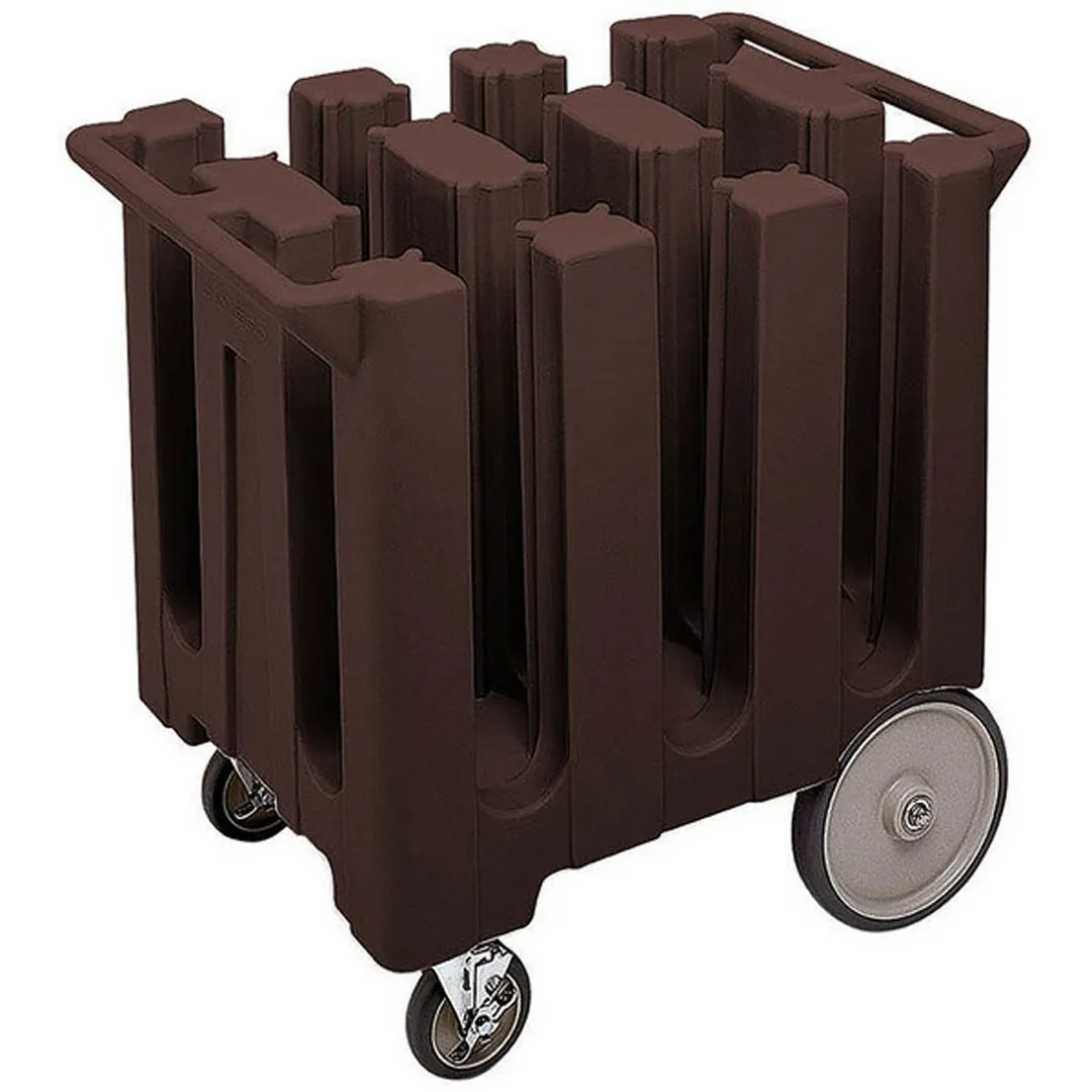 Cambro DC575110 6 Column Black Dish Caddy Cart, 360 Plates, 32-5/8"W x 23-1/2"L, Polyethylene, NSF