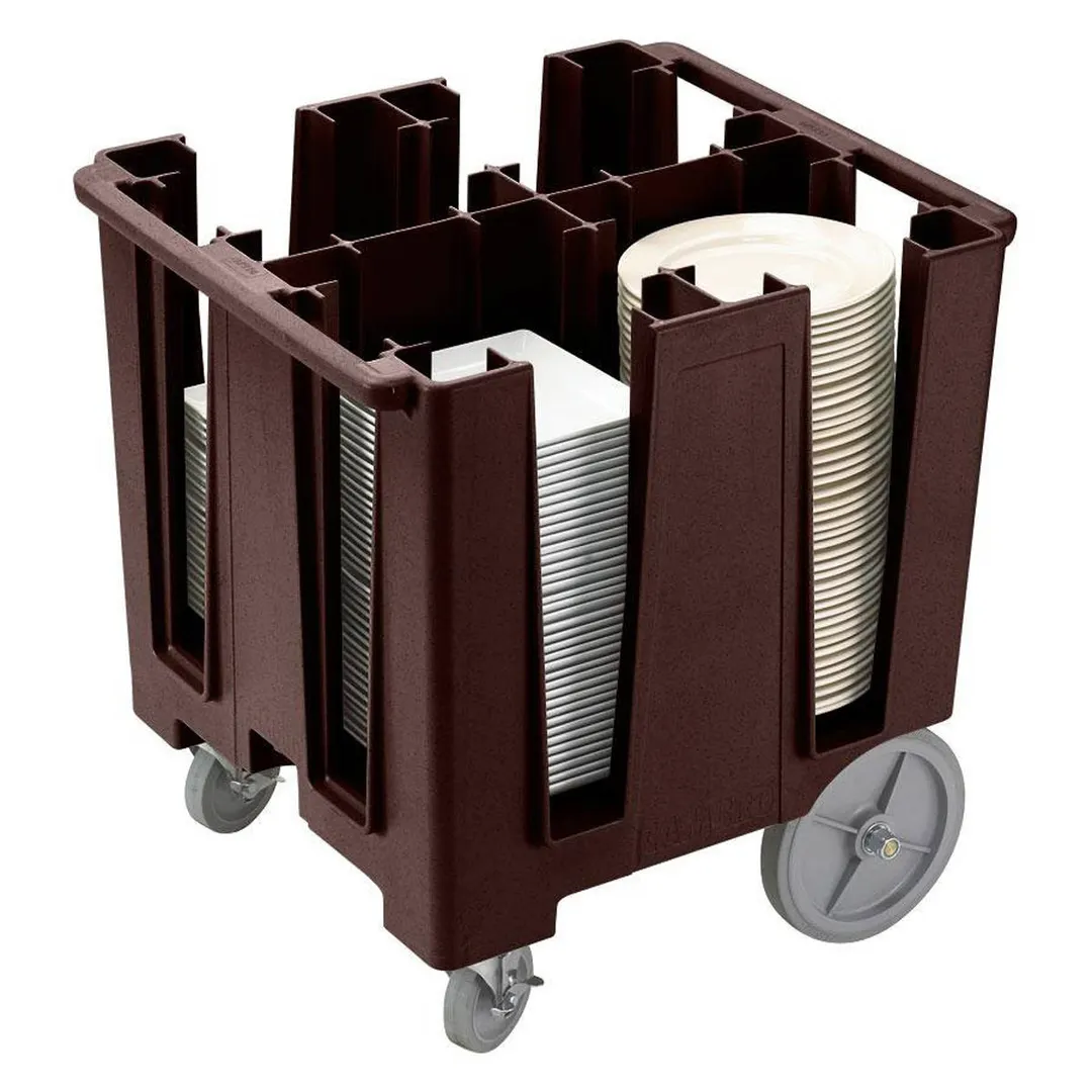 Cambro DCS1125110 Black Versa Dish Caddy, 4 Column, 30-39" Height, Polyethylene, 201-400 Plates