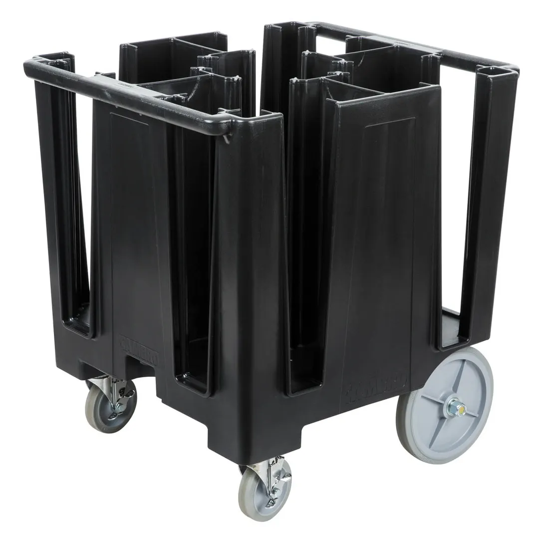 Cambro DCS950110 Black Versa Dish Caddy, 5 Column, 30-39 Height, Polyethylene, 225-300 Plates