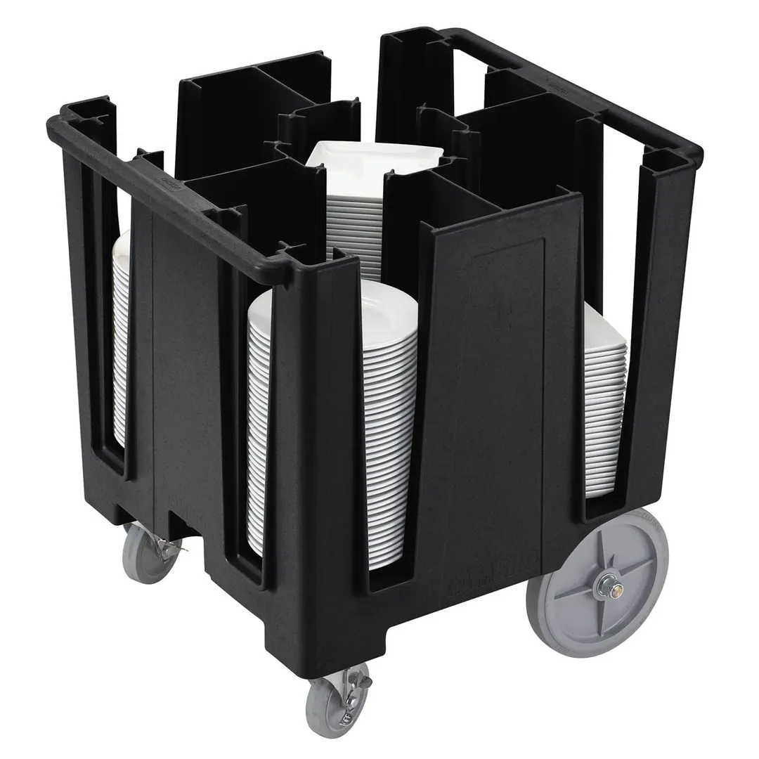 Cambro DCS950110 Black Versa Dish Caddy, 5 Column, 30-39 Height, Polyethylene, 225-300 Plates