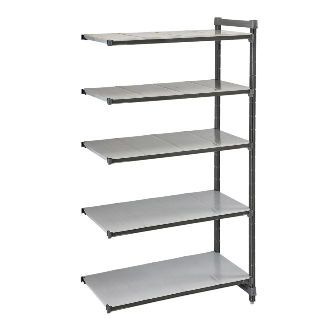 Cambro EXA215484S5480 Camshelving® Elements 5-Shelf Solid Add-On Unit - 21"W x 54"L x 84"H