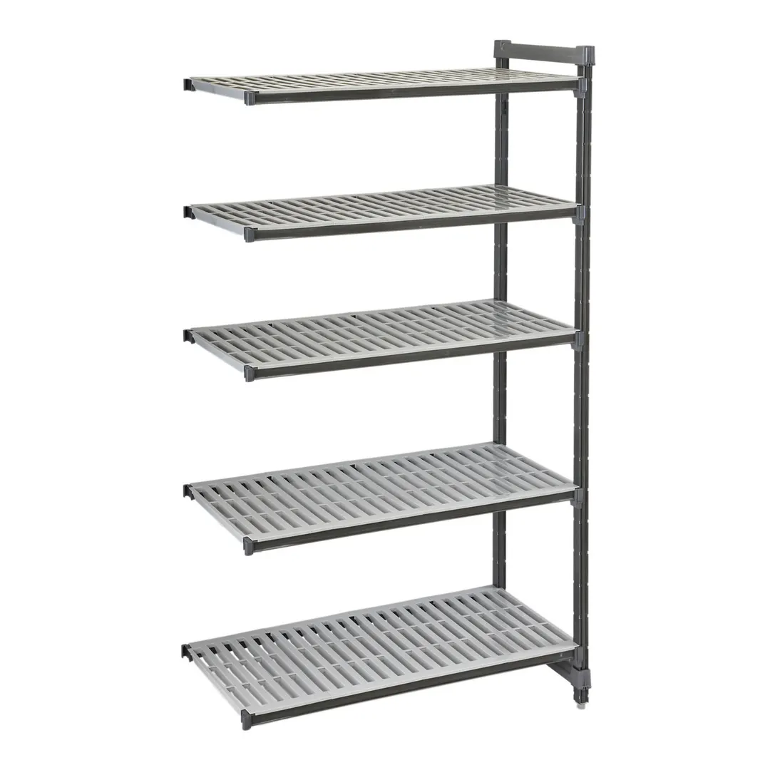Cambro EXA242484V5480 Camshelving® Elements 5-Shelf Vented Add-On Unit - 24"W x 24"L x 84"H