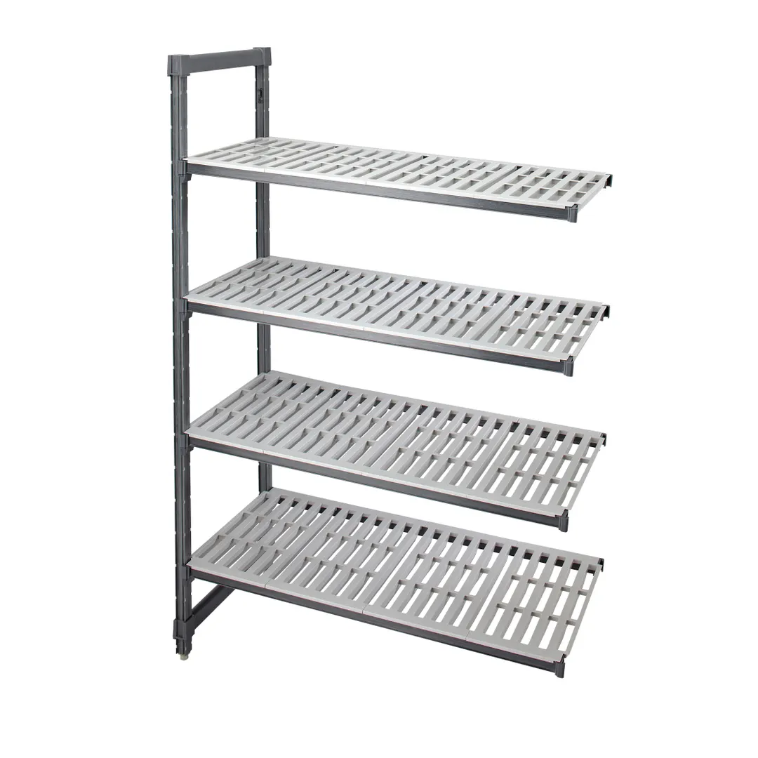 Cambro EXA244264V4480 Camshelving® Elements 4-Shelf Vented Add-On Unit - 24"W x 42"L x 64"H
