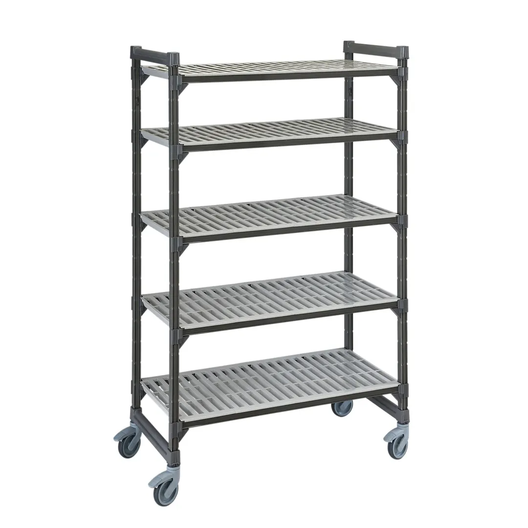 Cambro EXMU214278V5480 Camshelving® Elements 5-Shelf Vented Mobile Shelving Unit - 21" x 42" x 78"