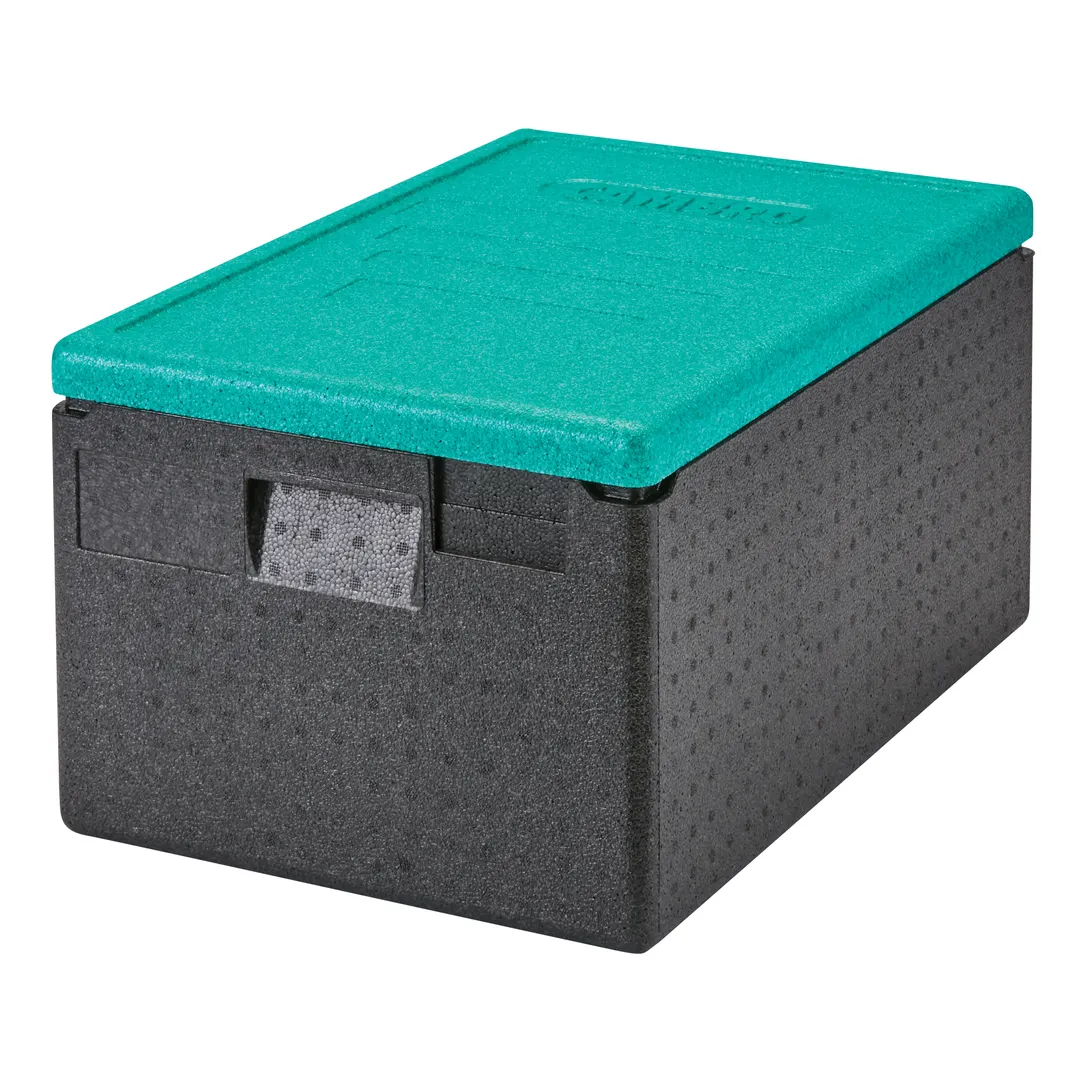 Cambro EPP180CLSW360 Cam GoBox Insulated Food Pan Carrier, 48.6 Qt., Top Load, Black, Polypropylene, 23" Insulated Food Carrier