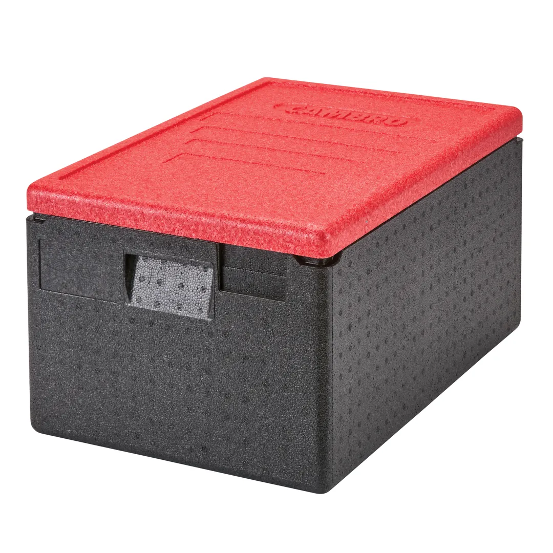 Cambro EPP180CLSW365 Cam GoBox Insulated Food Pan Carrier, 48.6 Qt., Top Load, Black, Polypropylene, 23" Insulated Food Carrier