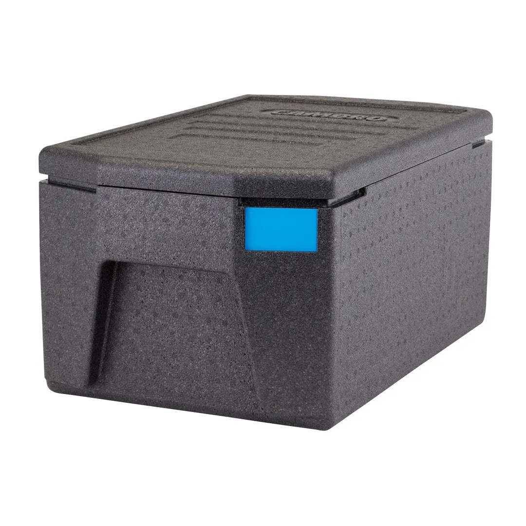 Cambro EPP180LHSW110 Cam GoBox Insulated Food Pan Carrier, 48.6 Qt., Top Load, Black, EPP Polypropylene, Dishwasher Safe, 100% Recyclable