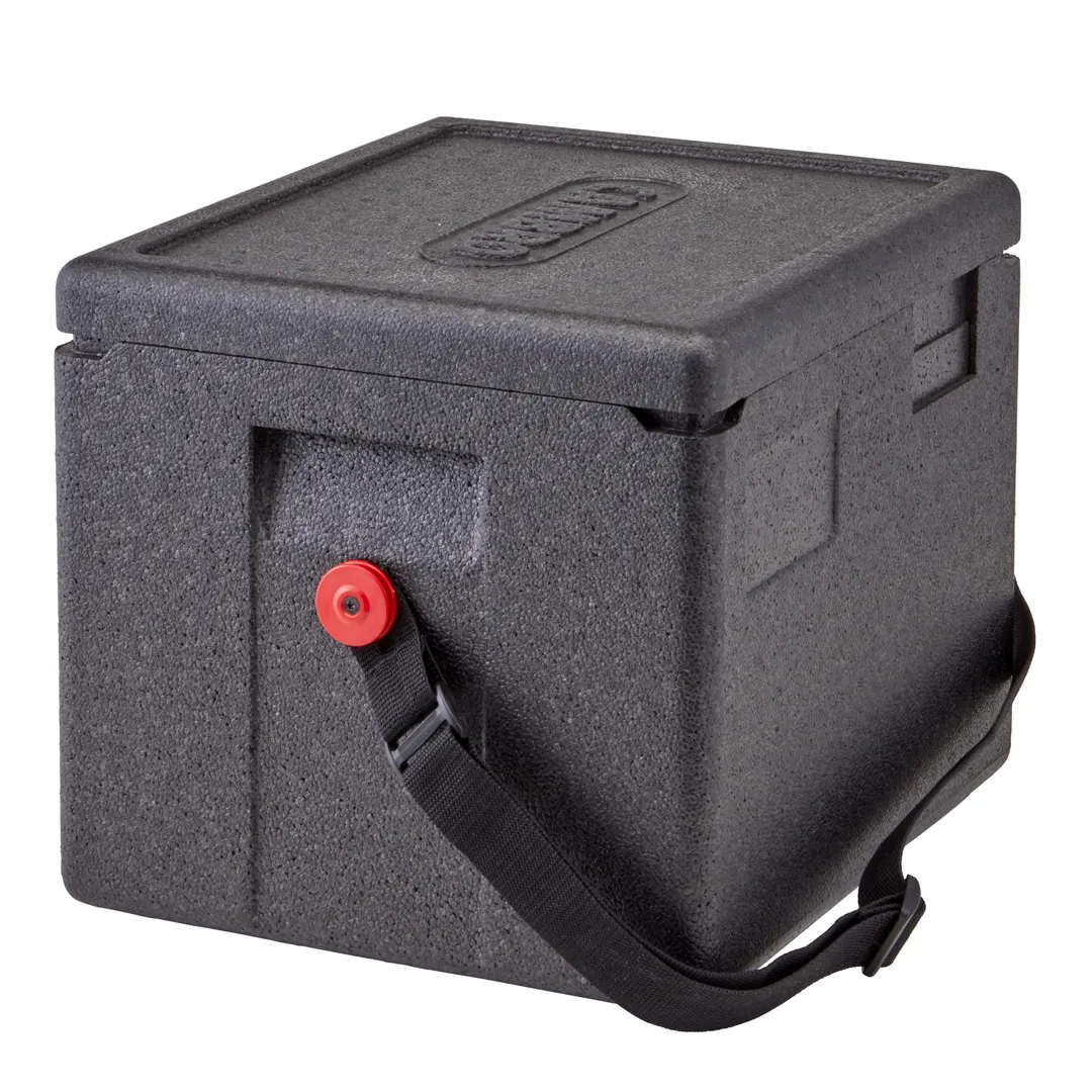 Cambro EPP280WSTSW110 Cam GoBox Insulated Food Pan Carrier, 23.6 Qt., Black, Polypropylene, Top Loader, Dishwasher Safe