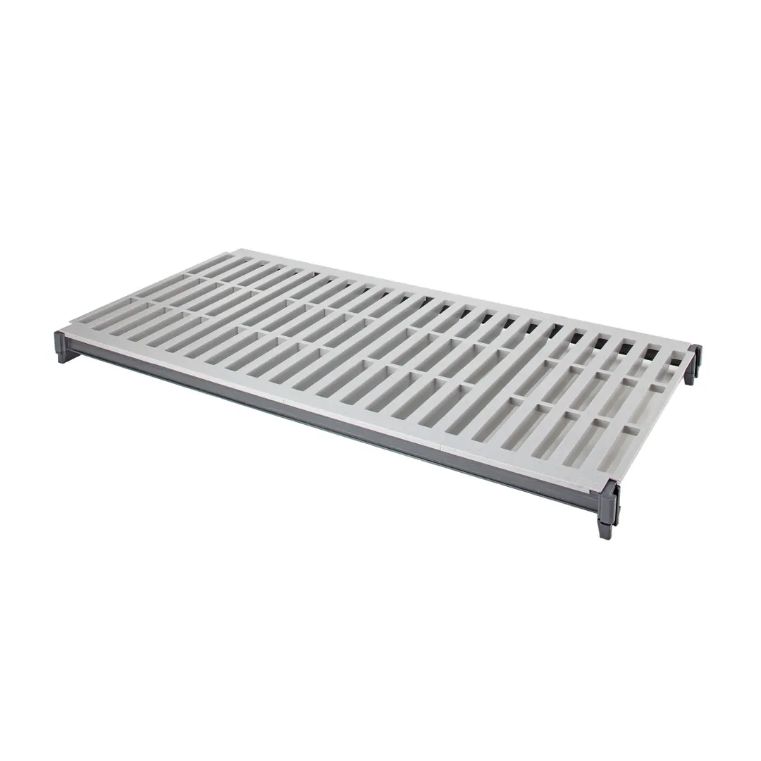 Cambro EXSK1860V1480 Camshelving Elements Shelf Plate Kit, 18"W x 60"L, Vented, Brushed Graphite, NSF Listed, Made in USA
