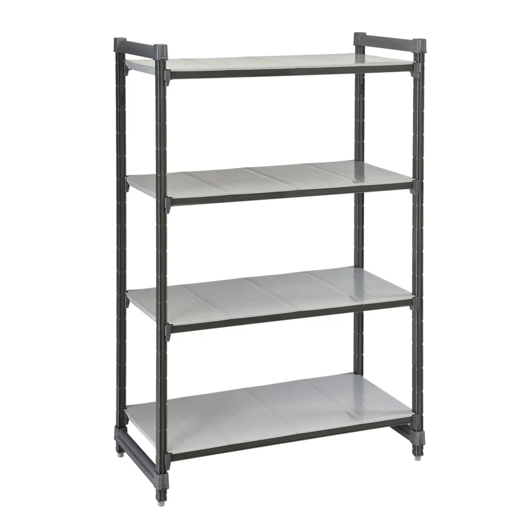 Cambro EXU182472S4480 Camshelving® Elements 4-Shelf Solid Starter Unit - 18" x 24" x 72"