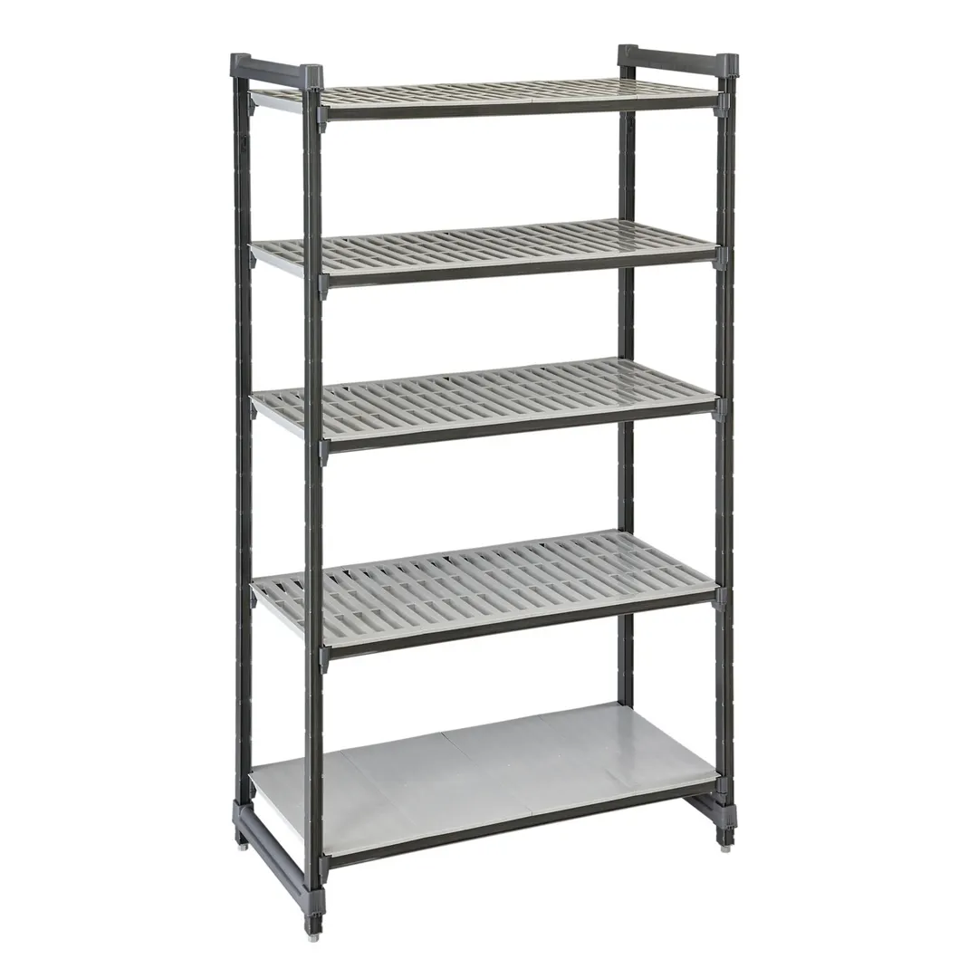 Cambro EXU184284VS5480 Camshelving® Elements Starter Unit w/ 4 Vented and 1 Solid Shelf - 18" x 42" x 84"