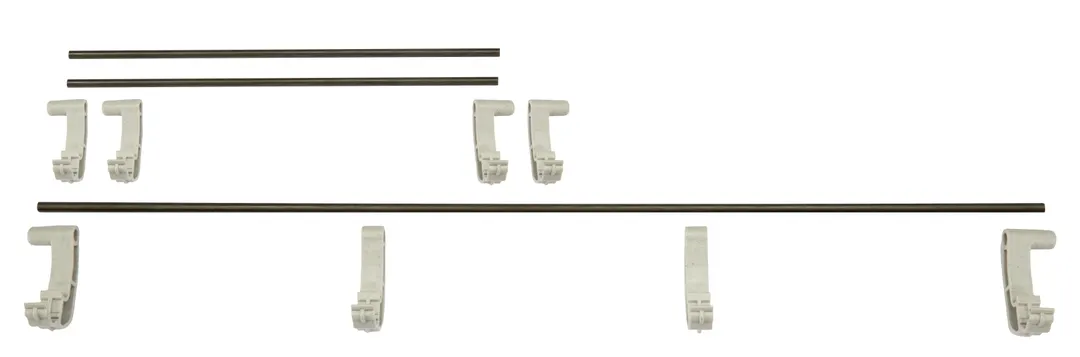 Cambro EWSR1424151 Camshelving Elevation Series Wall Shelving Full Shelf Rail Kit, 14x24, Polypropylene, Soft Gray, NSF