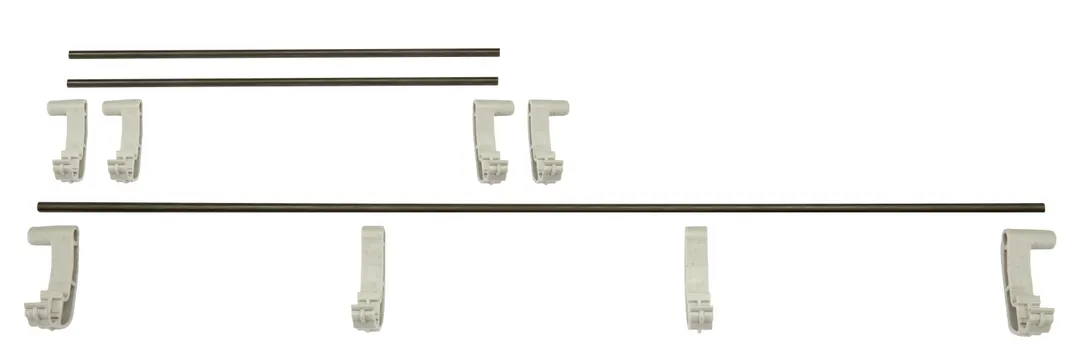 Cambro EWSR2124151 Camshelving Elevation Series Wall Shelving Full Shelf Rail Kit, 21x24x2, Polypropylene, Soft Gray, NSF
