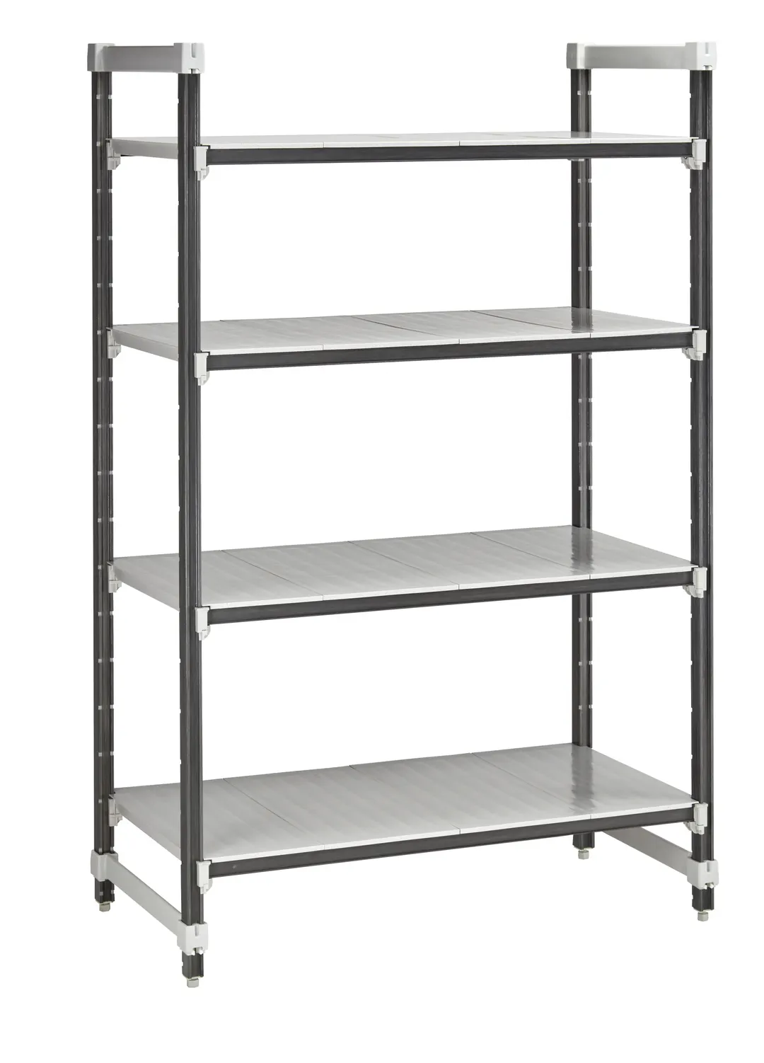 Cambro EXU183064S4480 Camshelving® Elements XTRA 4-Shelf Solid Starter Shelving Unit - 18'' x 30'' x 64''