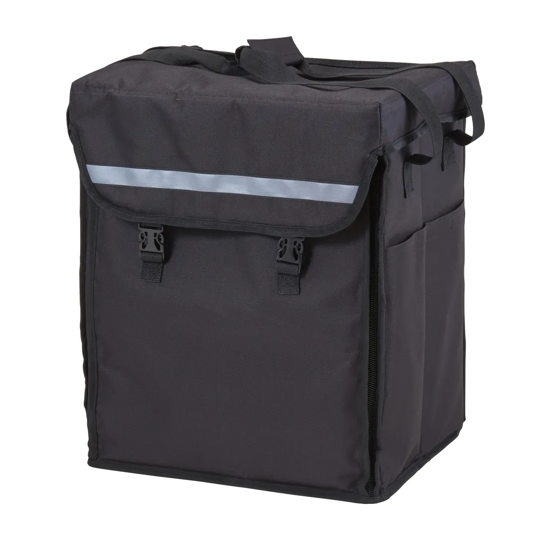 Cambro GBBP111417110 GoBag Delivery Backpack, Small, 11" x 14" x 17", Folding, Velcro Lid, Nylon, Black, Insulated
