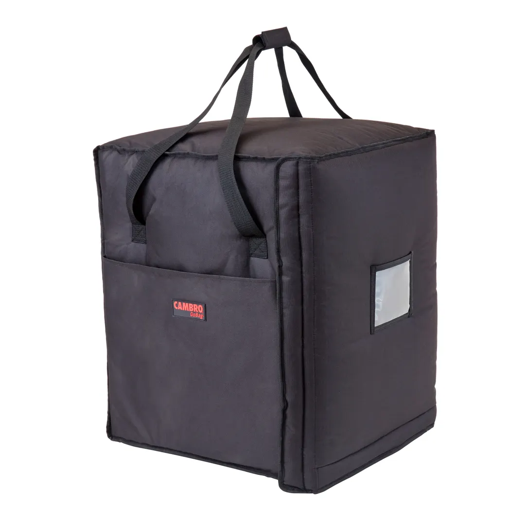 Cambro GBP1018110 GoBag Pizza Delivery Bag, 19"x19"x23", 10 Pizza Capacity, Nylon Exterior, Black, Insulated with Sewn-in Straps
