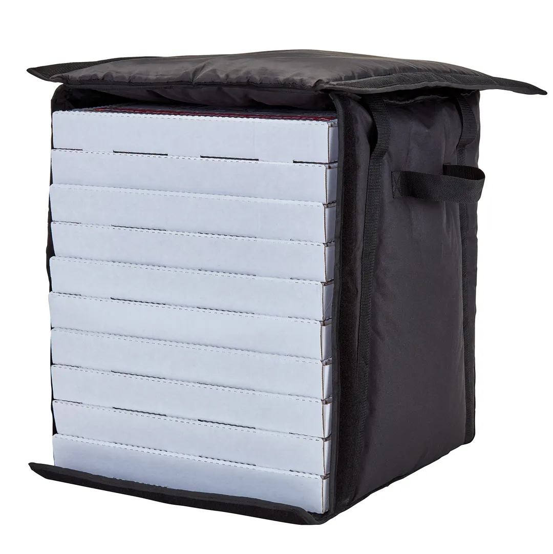 Cambro GBPP1018110 GoBag Premium Pizza Delivery Bag, 19x19x23, 10 Pizza Capacity, Nylon, Black