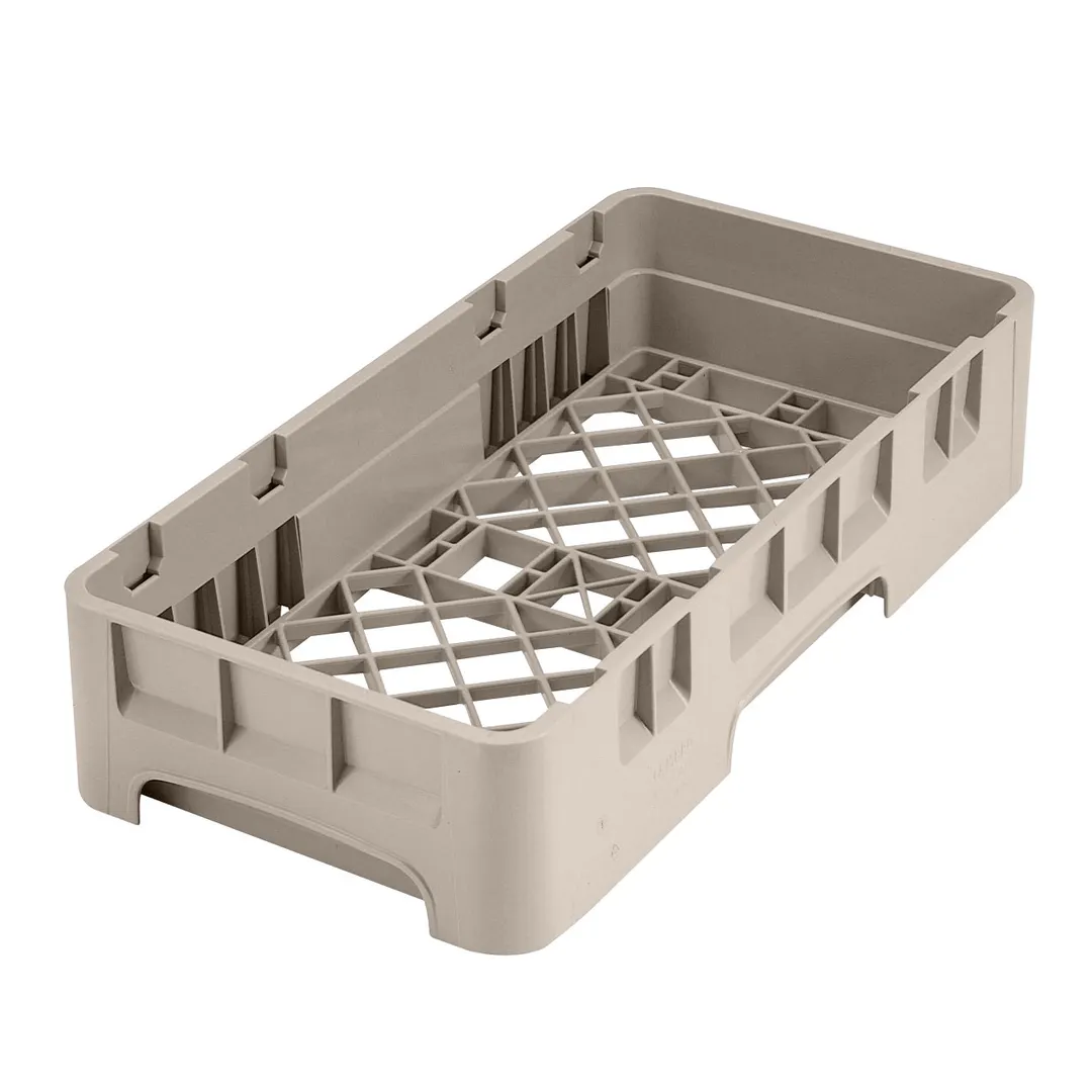 Cambro HBR258184 Camrack Base Rack, Half Size, 1 Compartment, Beige Polypropylene, 19-3/4" x 9-7/8"