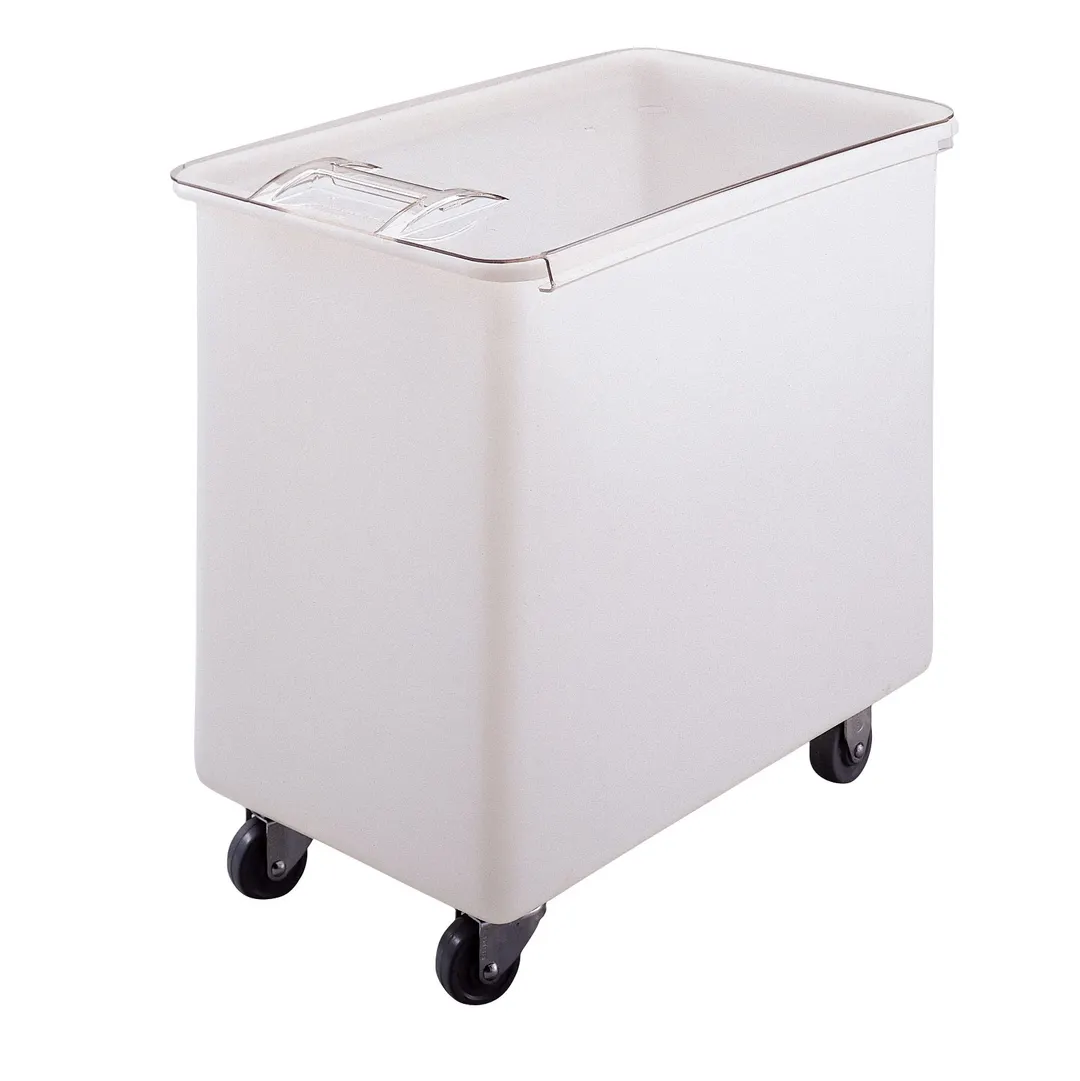 Cambro IB44148 Ingredient Bin – 42.5‑Gallon White Poly, Sliding Cover, 3" Casters, NSF