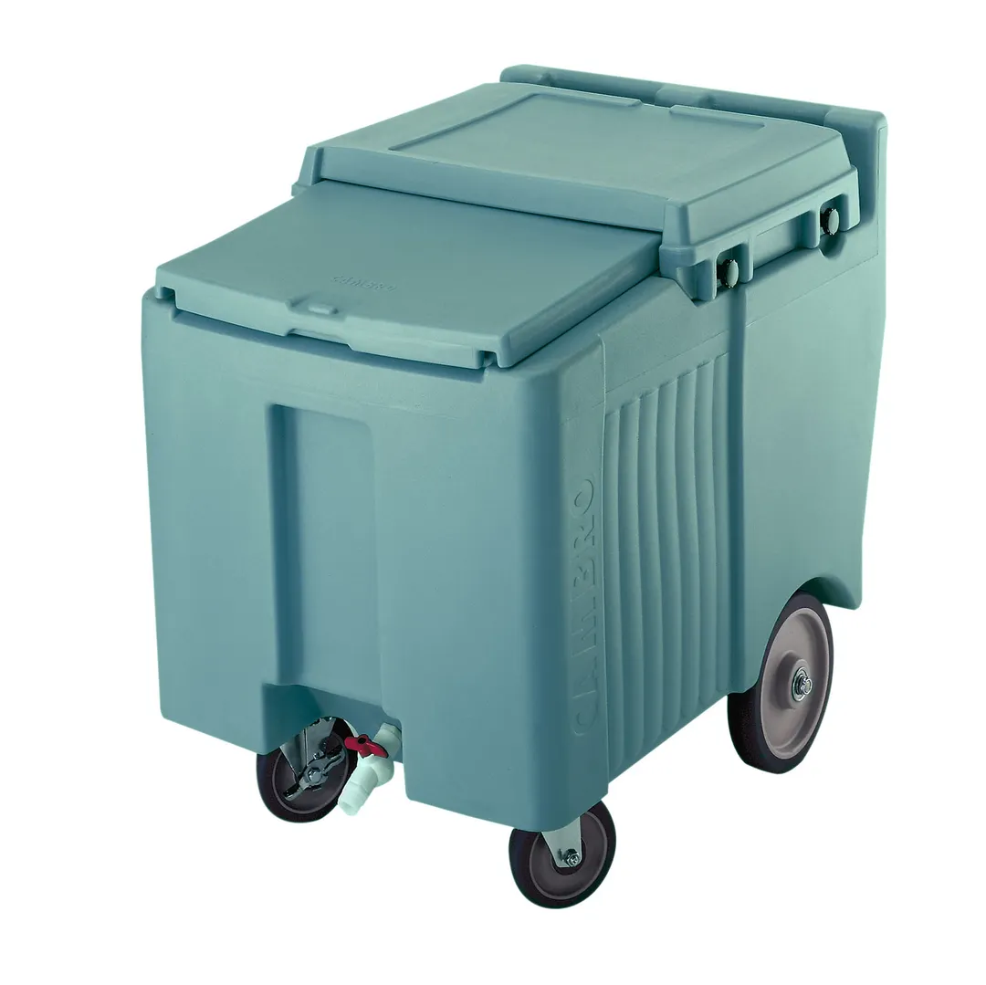 Cambro ICS125L401 Plastic Mobile Ice Bin / Ice Caddy, 125 lb, Slate Blue