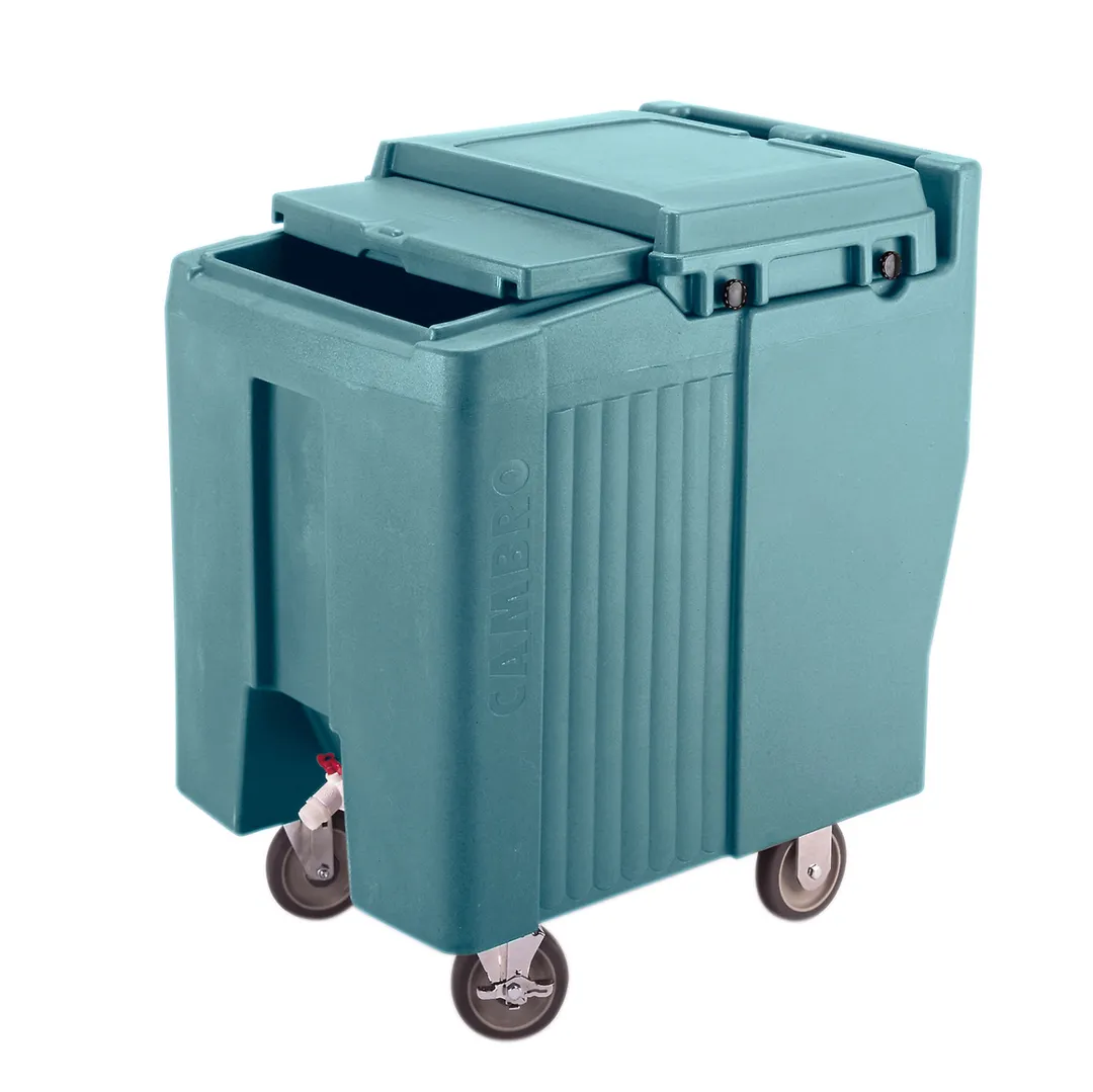Cambro ICS175L401 Plastic Mobile Ice Bin / Ice Caddy, 175 lb, Slate Blue