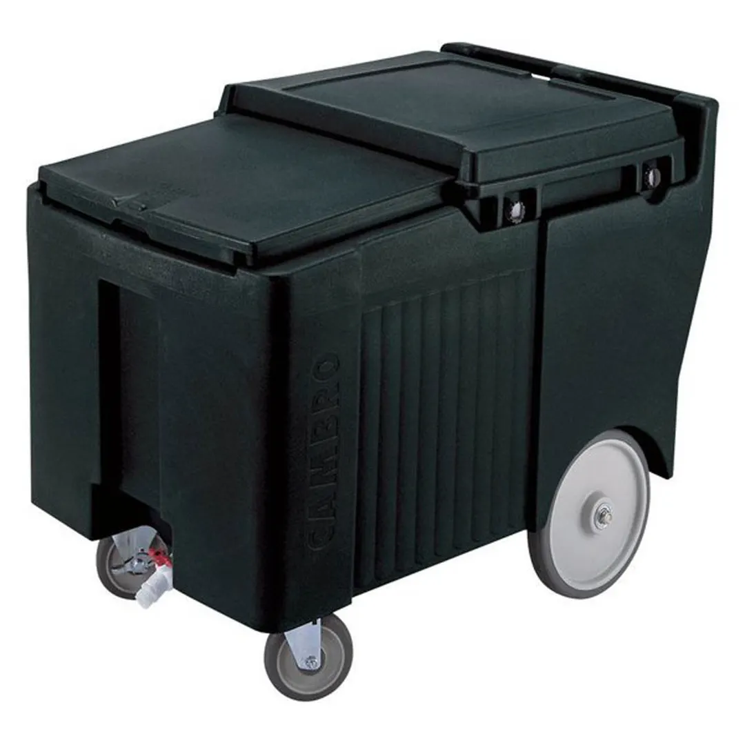 Cambro ICS175LB131 Plastic Mobile Ice Bin / Ice Caddy, 175 lb, Dark Brown